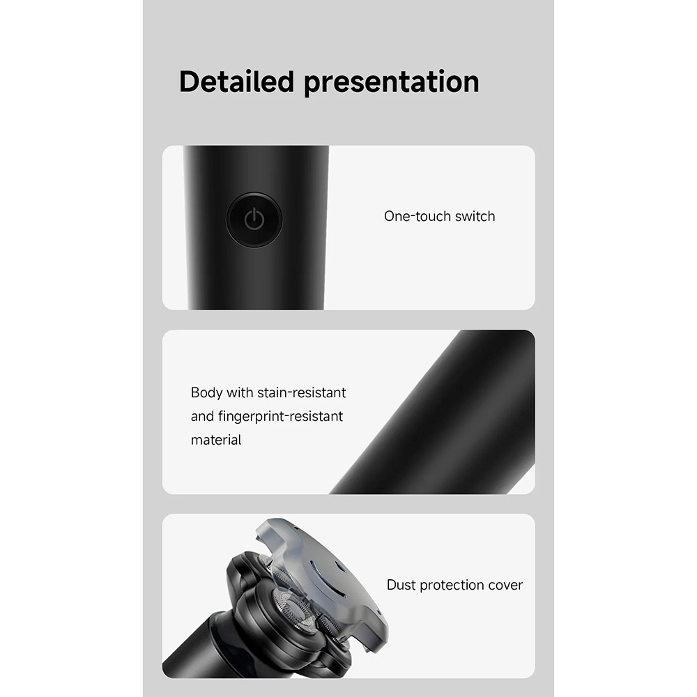 Электробритва DOCO Xiaomi RS002 Shaver Black Система бритья роторная