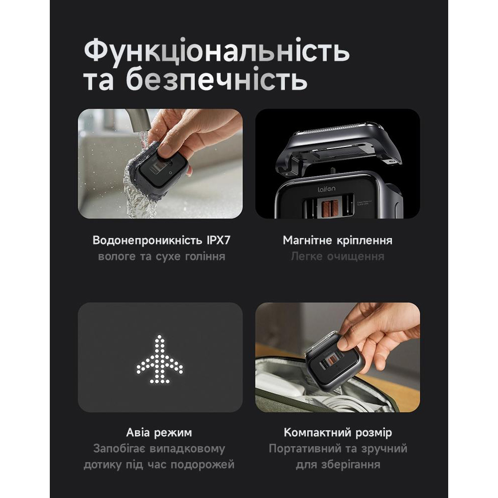 Зовнішній вигляд Електробритва LAIFEN P3 Pro Silver