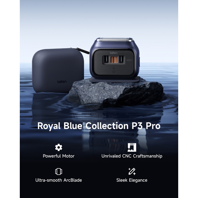 Електробритва Laifen P3 Pro Dark Blue Особливості очищення під струменем води