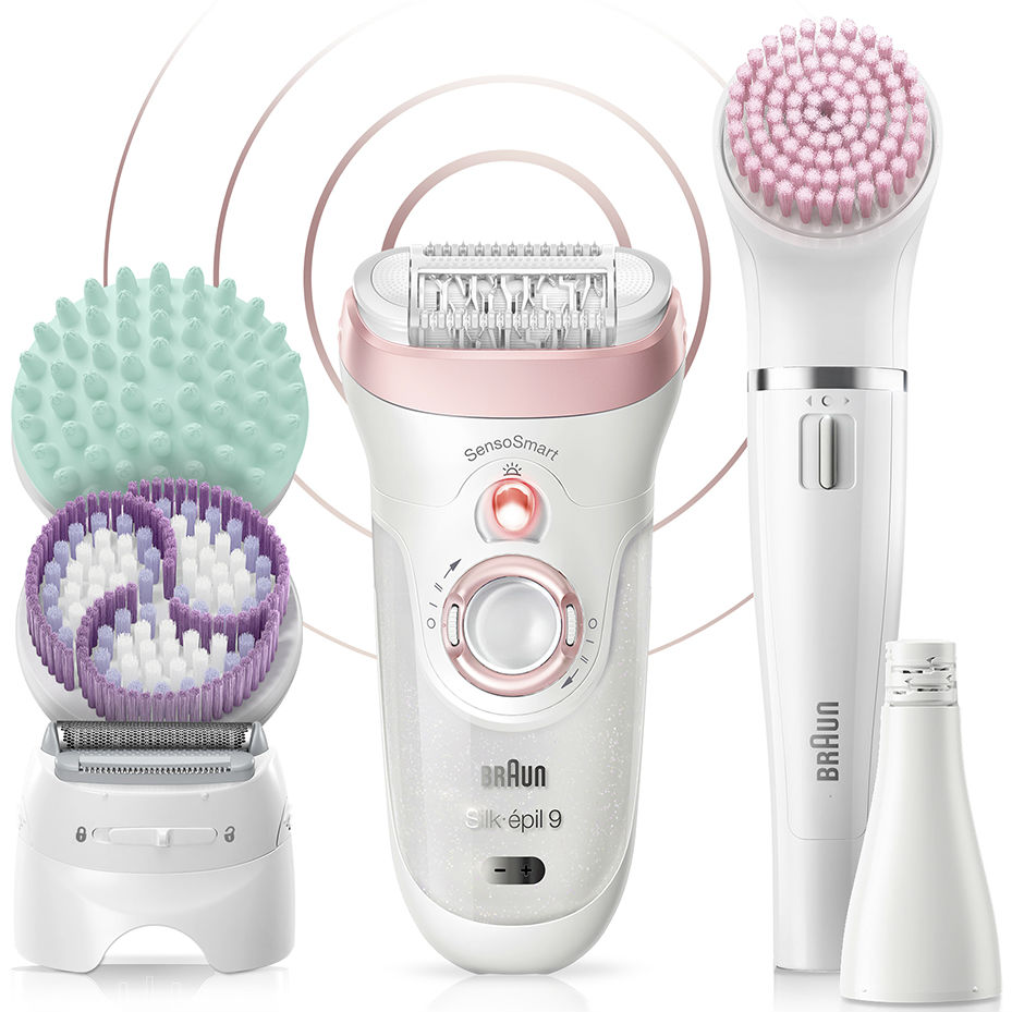 Эпилятор Braun Silk-epil 9 Beauty Set SES 9-995 Способ эпиляции сухая и влажная