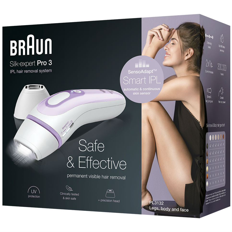 Фотоепілятор BRAUN Silk-expert IPL Pro 3 PL3132 + Venus Sensitive Кількість швидкостей/режимів 2