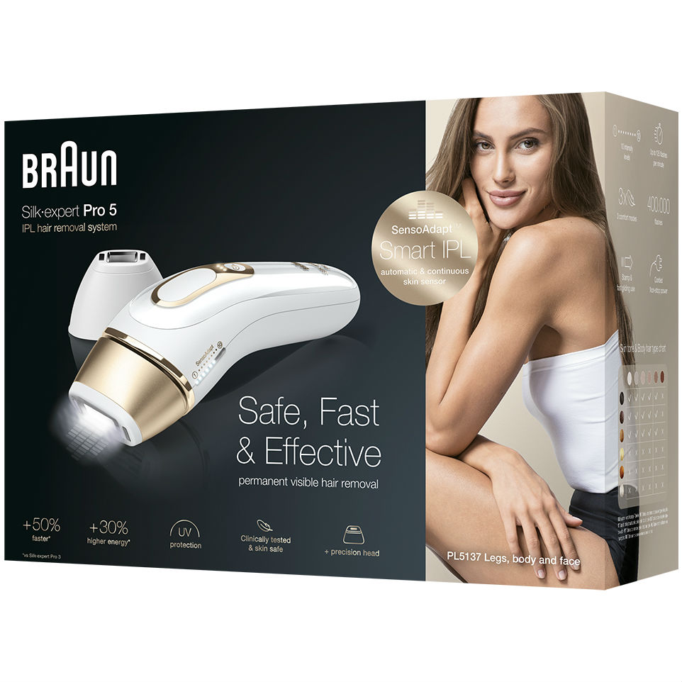 Фотоепілятор BRAUN Silk-expert IPL Pro 5 PL5137 + Venus Swirl Кількість швидкостей/режимів 3