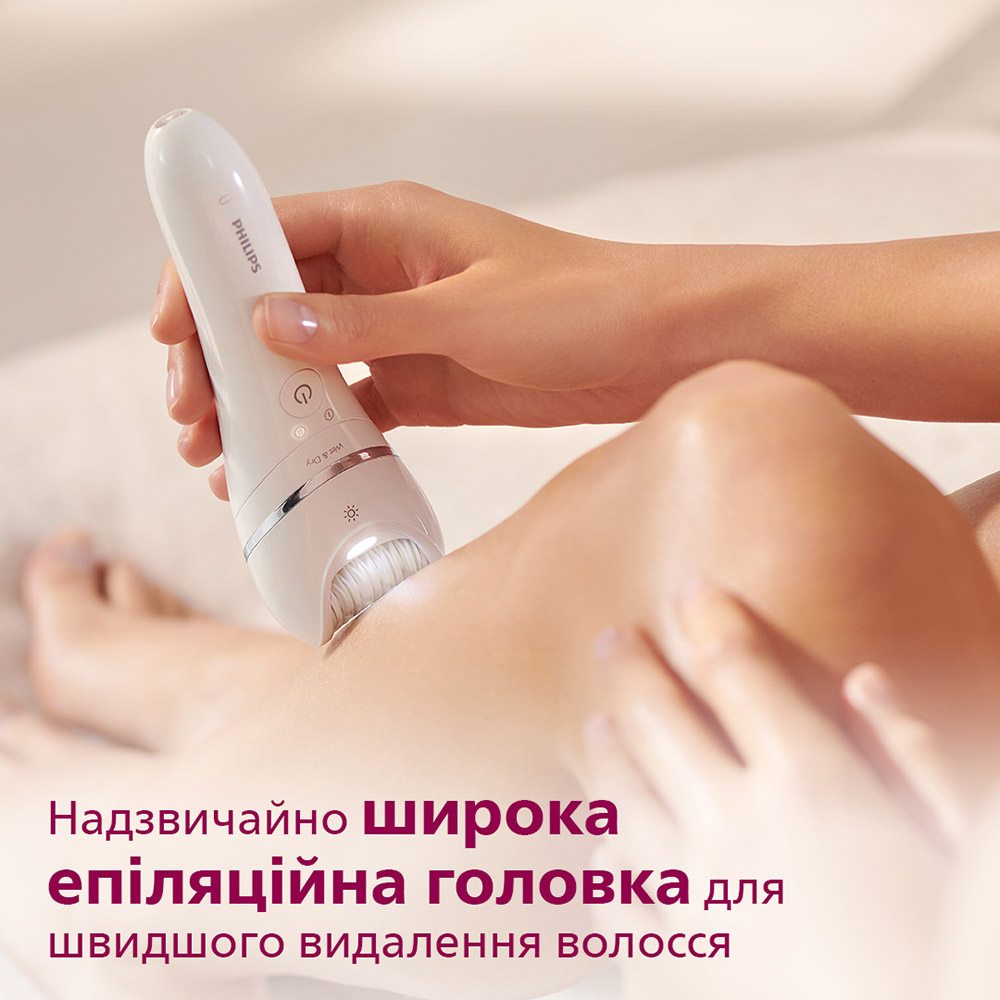 Эпилятор PHILIPS BRE700/00 Способ эпиляции сухая и влажная
