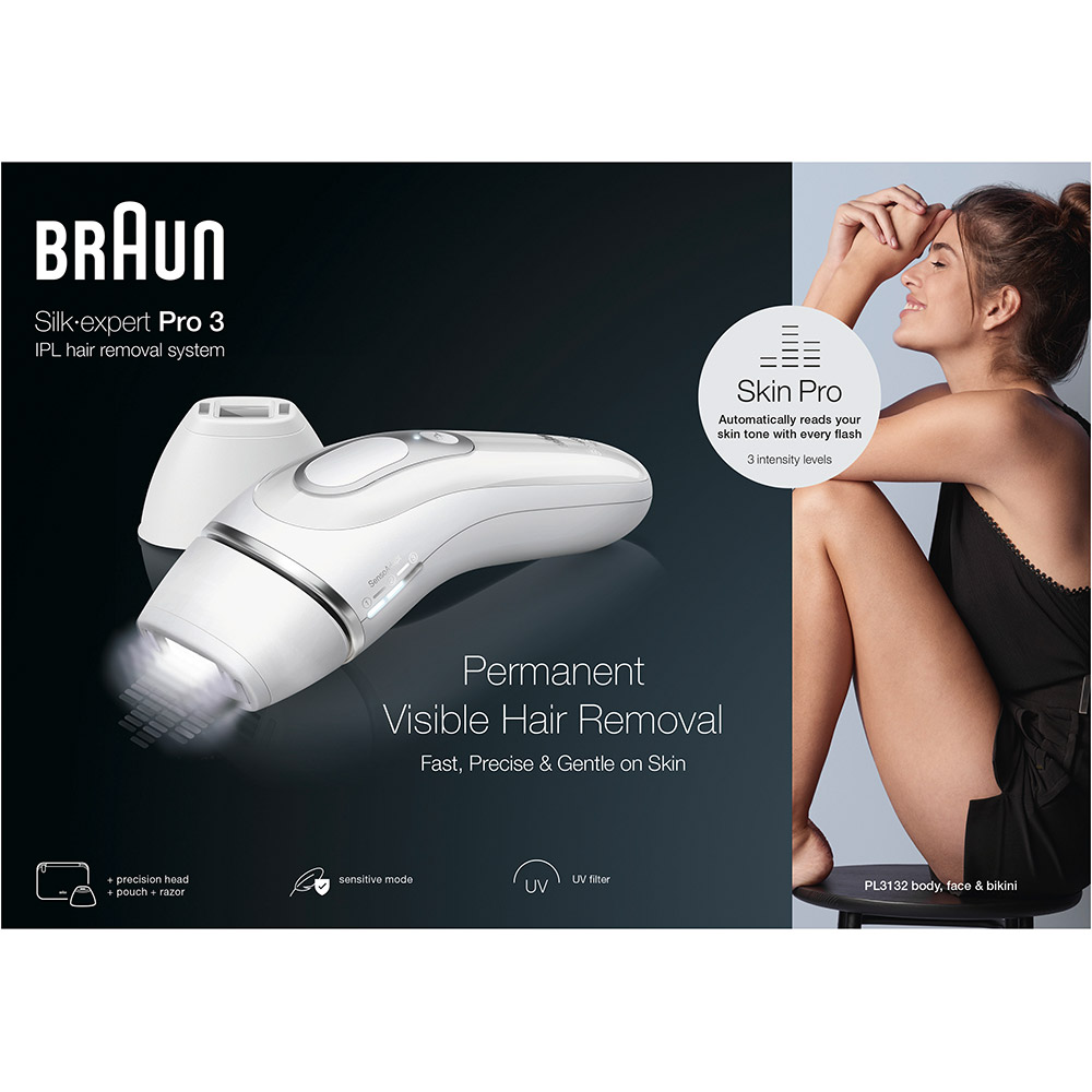 Фотоэпилятор Braun Silk Expert Pro 3 PL3132 + Бритва Gillette Venus Extra Smooth (80770425) Тип фотоэпилятор