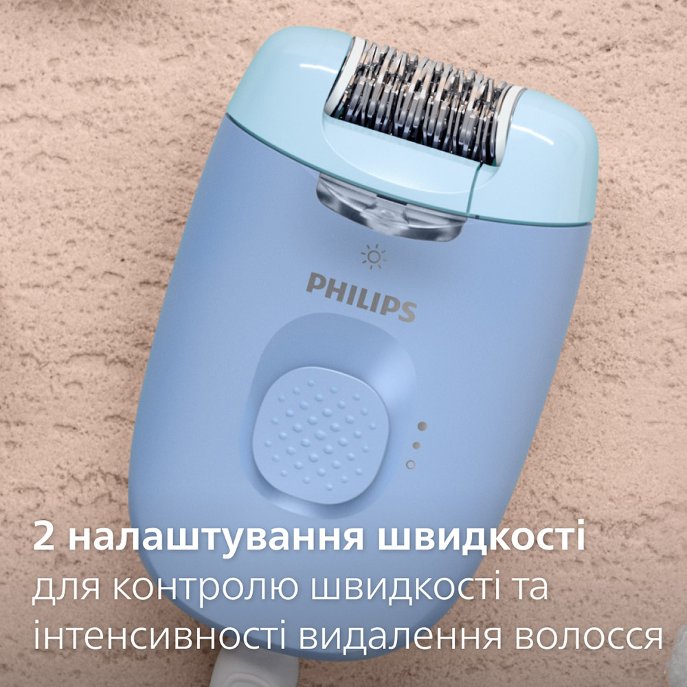 Епілятор PHILIPS BRE247/00 Спосіб епіляції суха