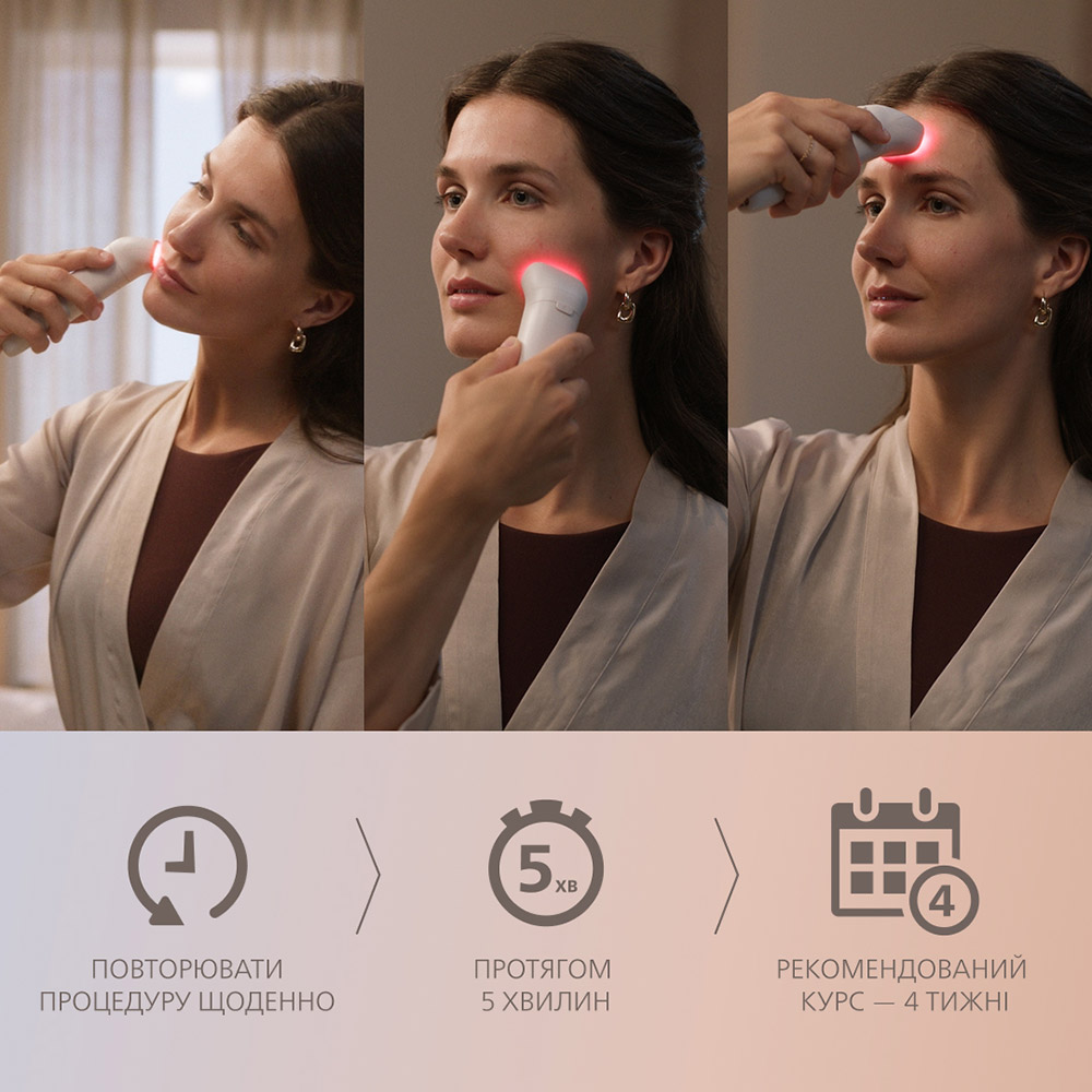 Мультифункціональний прилад для догляду за шкірою Philips Бьюті-набір BRE750/00 серії 9900 з насадкою Skin LED — фото 5