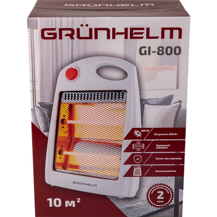 Внешний вид Кварцевый обогреватель GRUNHELM GI-800