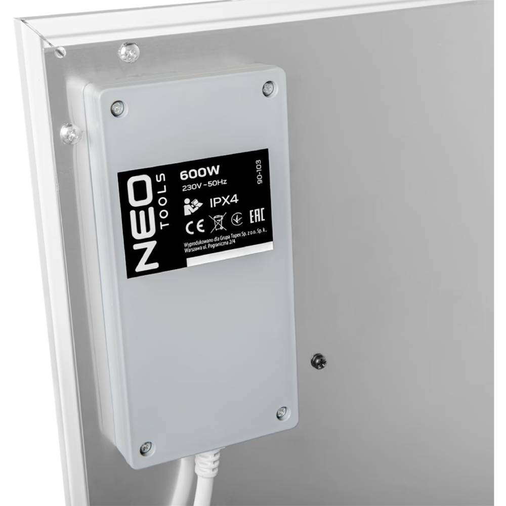 Инфракрасный обогреватель NEO TOOLS 90-103 600Вт White Установка потолочная