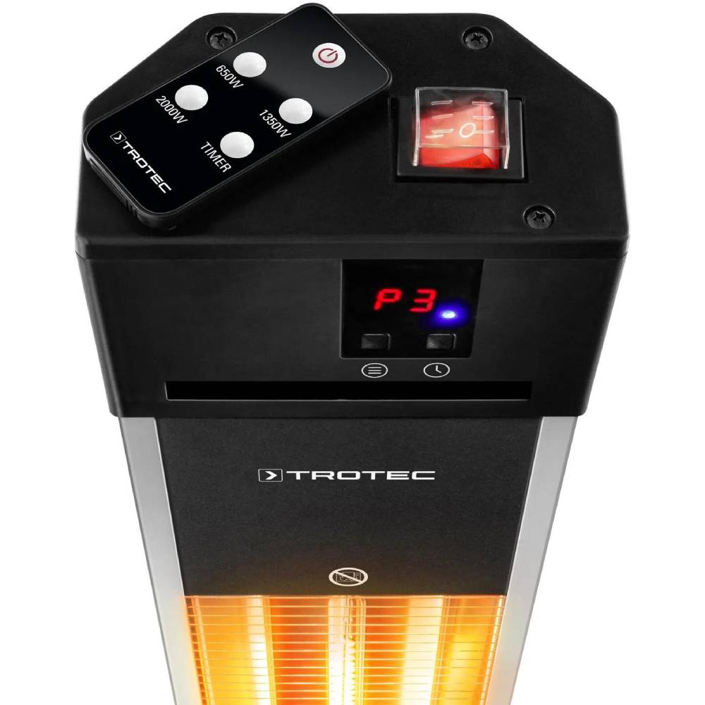 Інфрачервоний обігрівач TROTEC IRS 2000 E Stand Heater Тип нагрівального елементу вуглецевий
