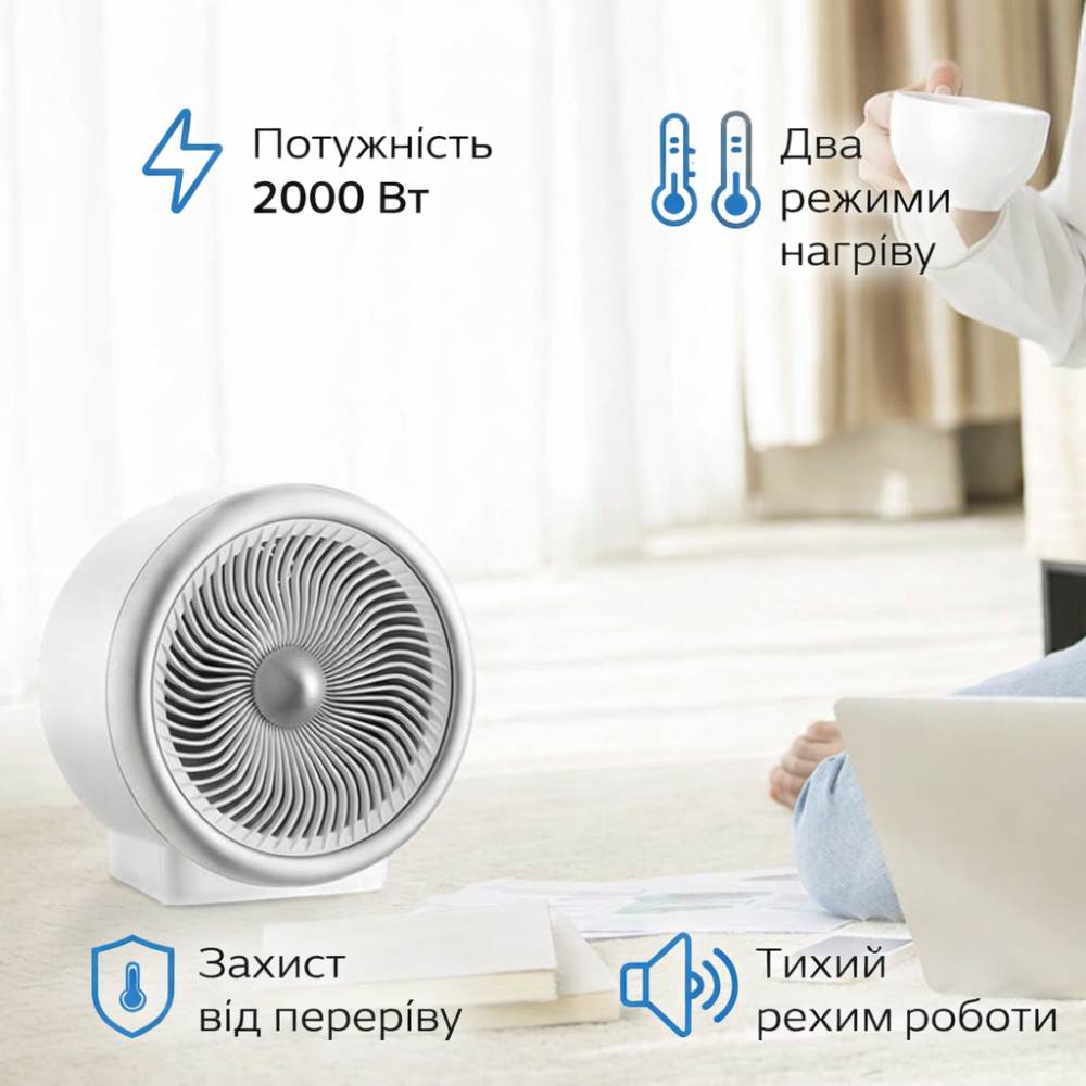 Тепловентилятор MIDEA NF20-18URE Мощность 2000
