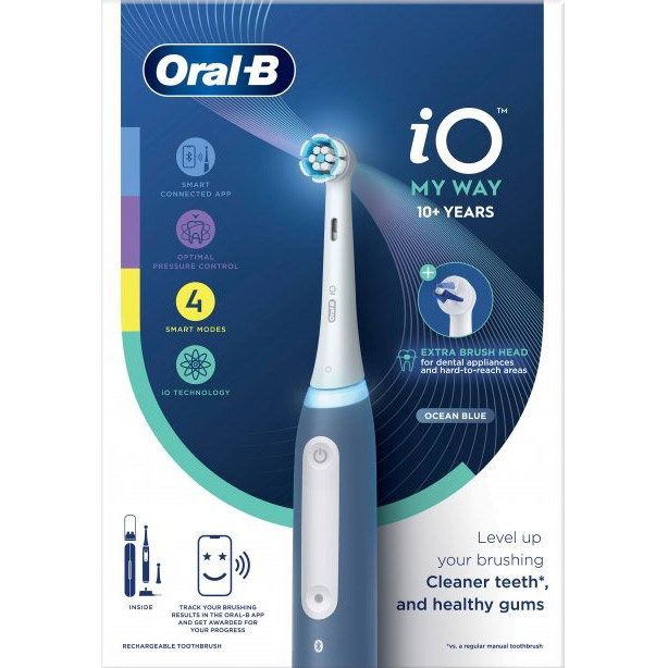Електрична зубна щітка ORAL-B 18787 iO My Way Series 4 Ocean Blue Дизайн для дорослих