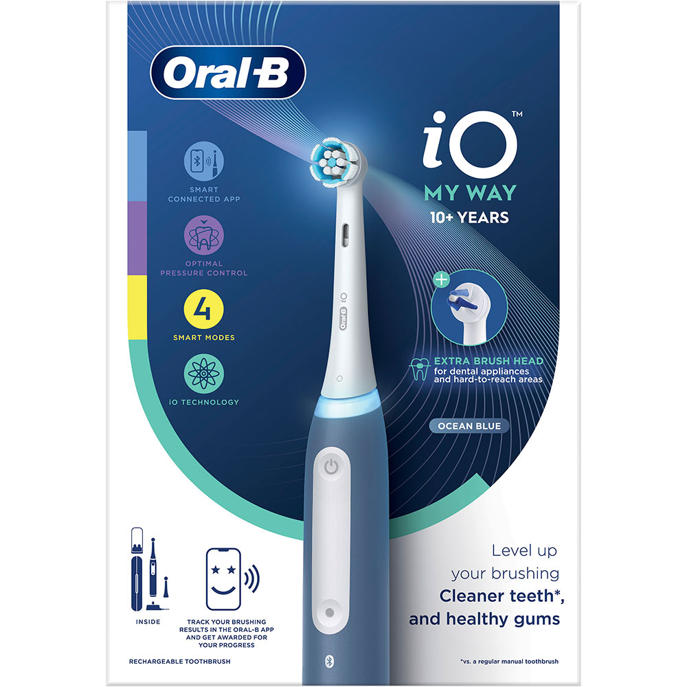Електрична зубна щітка ORAL-B 18787 iO My Way Series 4 Ocean Blue Колір білий