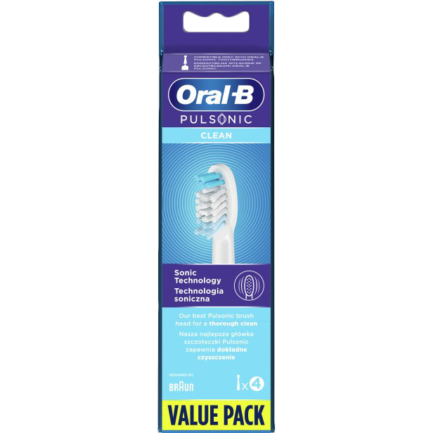 Набір насадок ORAL-B 99851 Pulsonic Clean 4 шт Тип змінна насадка (картрідж)