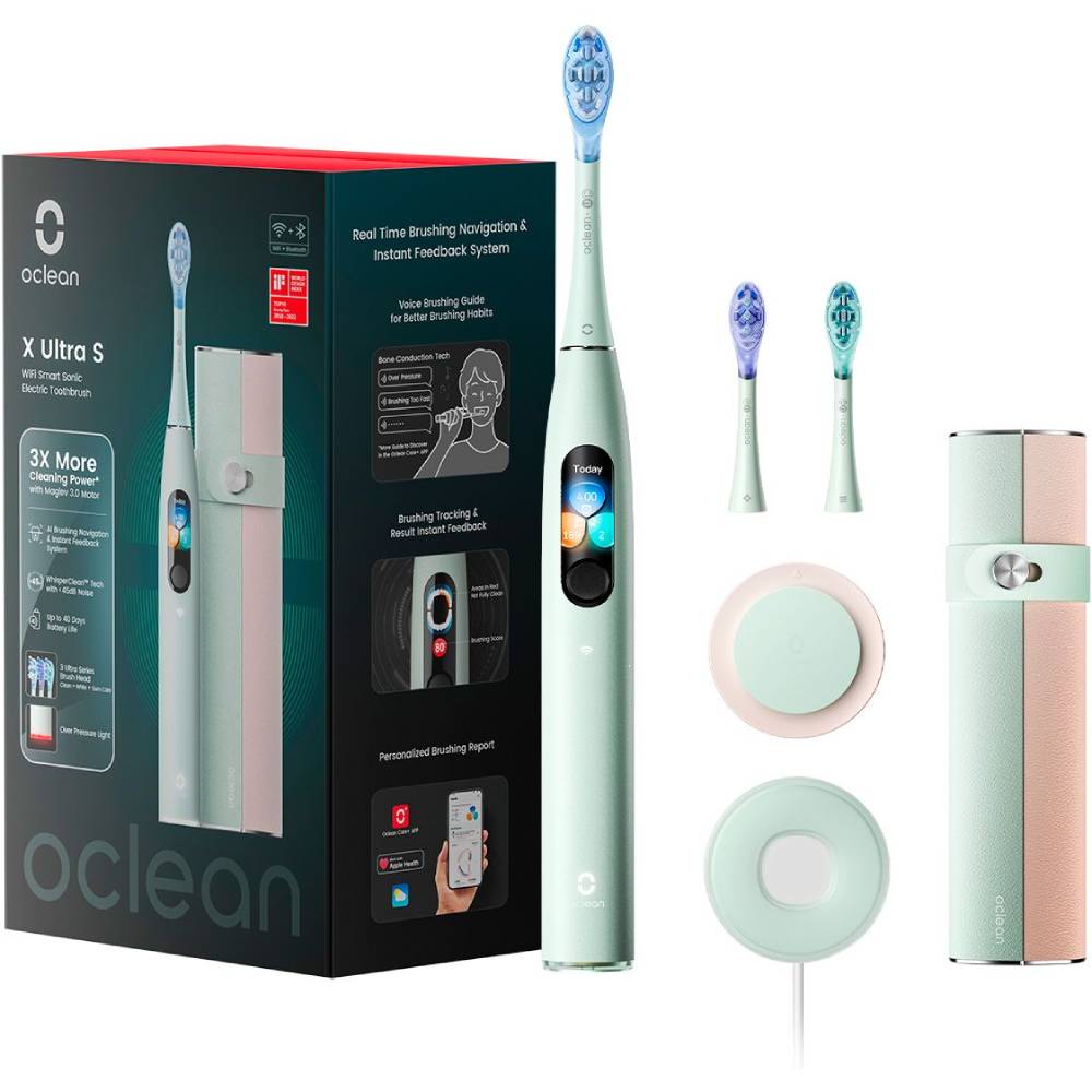 Зубна щітка OCLEAN X Ultra Set Electric Toothbrush Green (6970810553505) Зубна щітка OCLEAN X Ultra Set Electric Toothbrush Green (6970810553505)