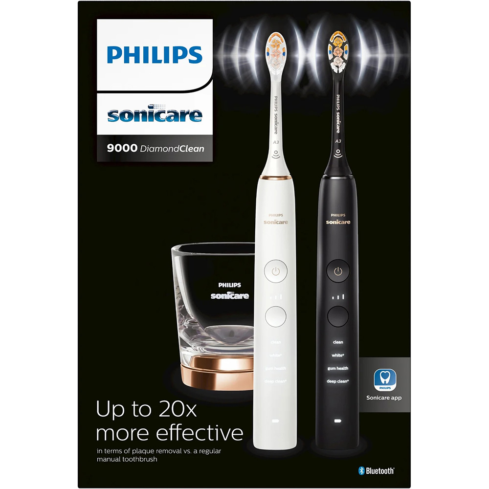 Набір електричних щіток PHILIPS Sonicare DiamondClean 9000 HX9914/69 Pink&Black Тип електрична зубна щітка