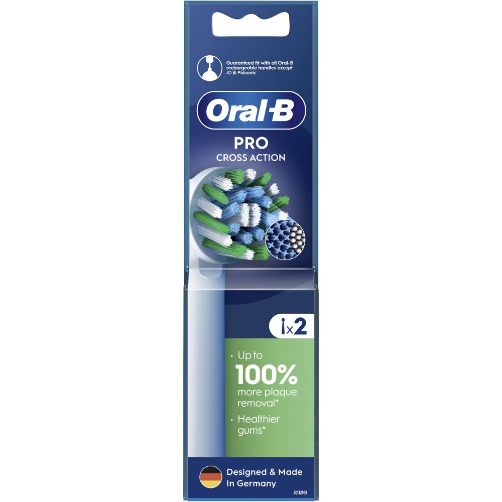 Насадки ORAL-B Cross Action 2 шт білі (8006540847725) Тип змінна насадка (картрідж)