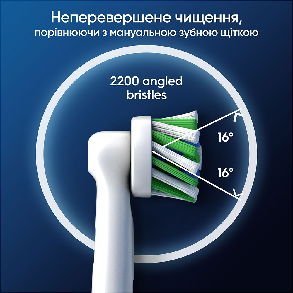 Насадки ORAL-B EB50RX Cross Action 8 шт (8006540847855) Колір білий