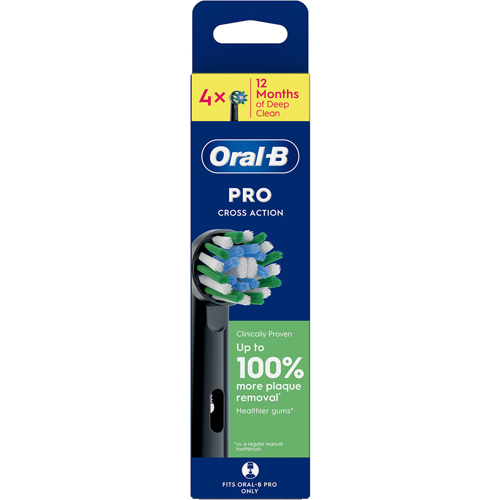 Покупка Змінні насадки Oral-B Oral-B Pro Cross Action 4 шт Black (8006540847671)