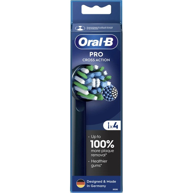 Змінні насадки Oral-B Oral-B Pro Cross Action 4 шт Black (8006540847671) Тип змінна насадка (картрідж)