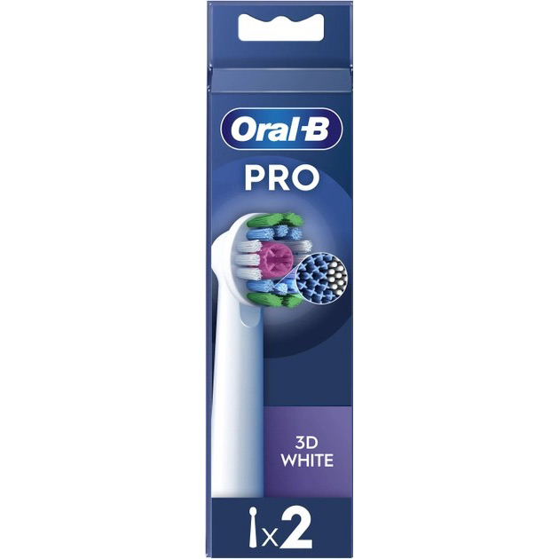 Змінні насадки ORAL-B Pro 3D White 2 шт (8006540847183) Тип голівки з'ємна