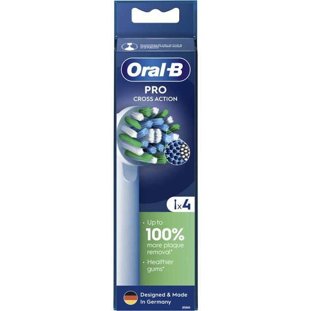 Сменные насадки ORAL-B Pro Cross Action 4 шт (8006540847770) Тип головки съемная