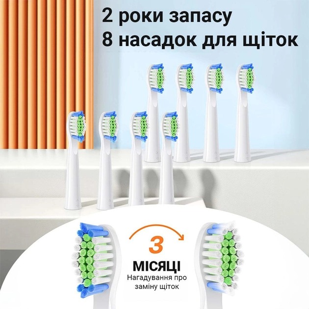 Фото Електрична зубна щітка BITVAE D2 White (BV-D2-w)
