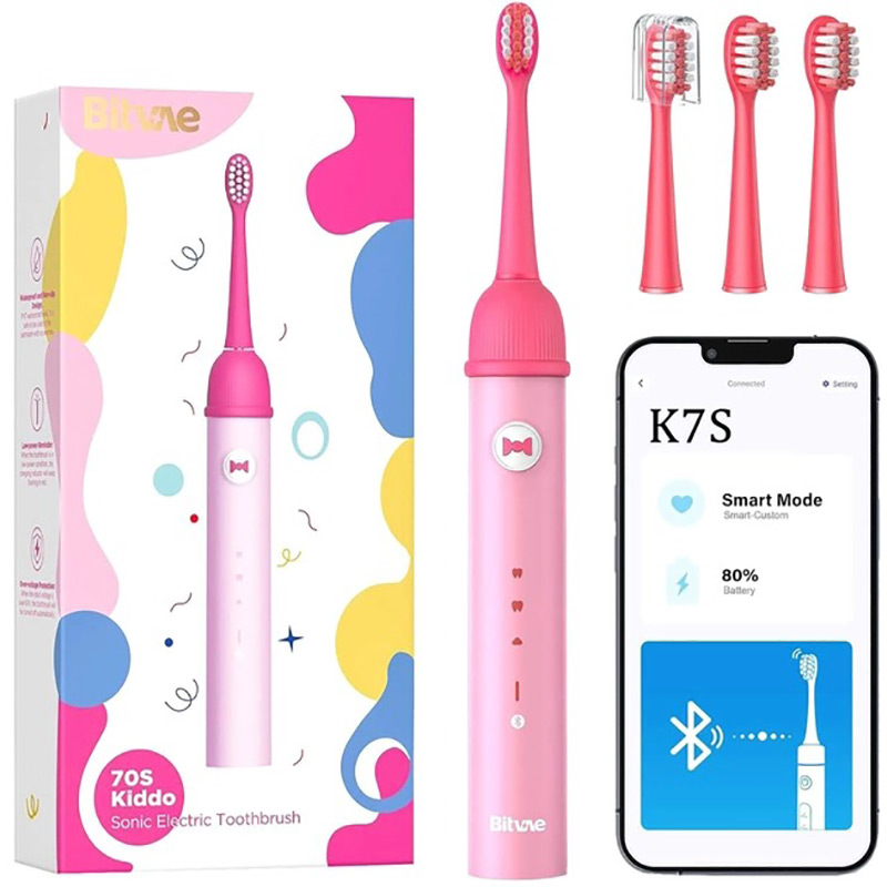 Електрична зубна щітка Bitvae Smart K7S Kids Pink (K7S-p)