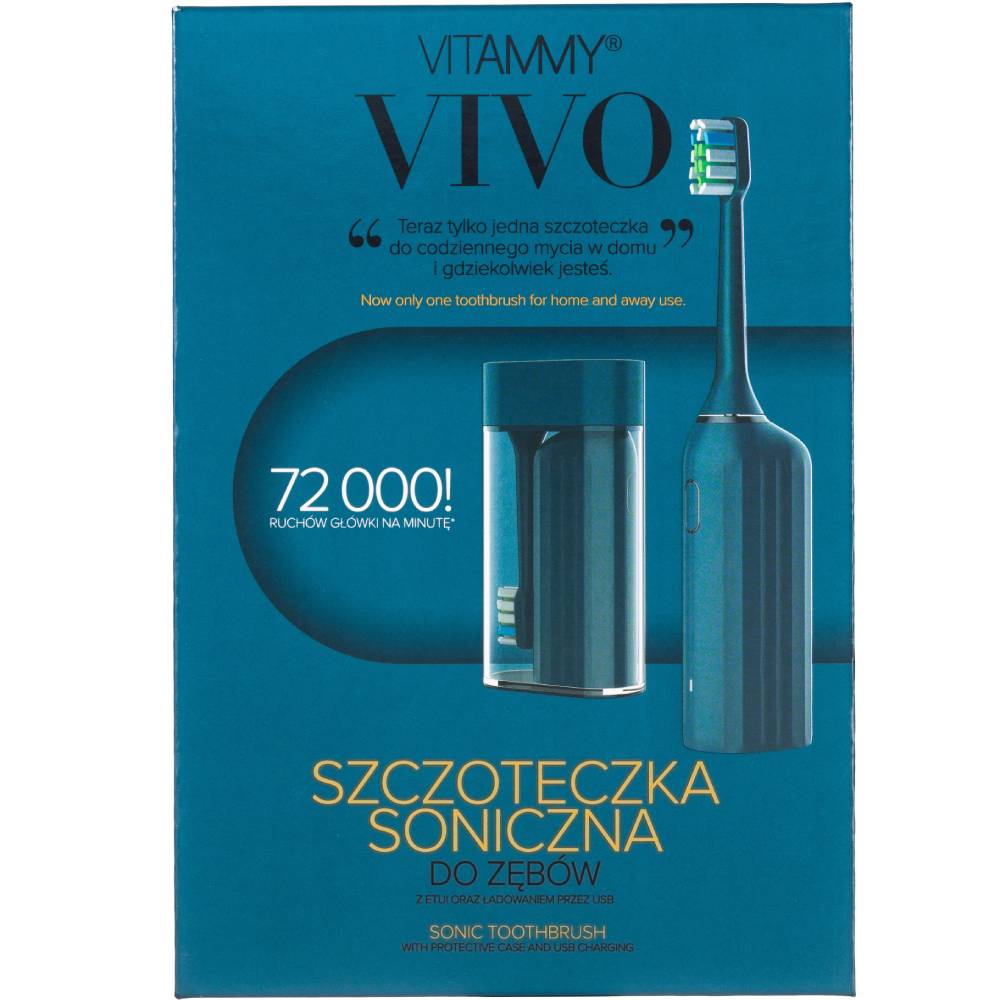 Зовнішній вигляд Зубна щітка VITAMMY VIVO Navy (5901793642796)