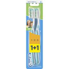 Набор зубных щеток Oral-B 1-2-3 Natural Fresh 1+1 шт (3014260110628/3014260110659)