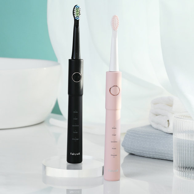 Набор электрических зубных щеток FAIRYWILL E11 pink + black (E11-P-B) Тип электрическая зубная щетка