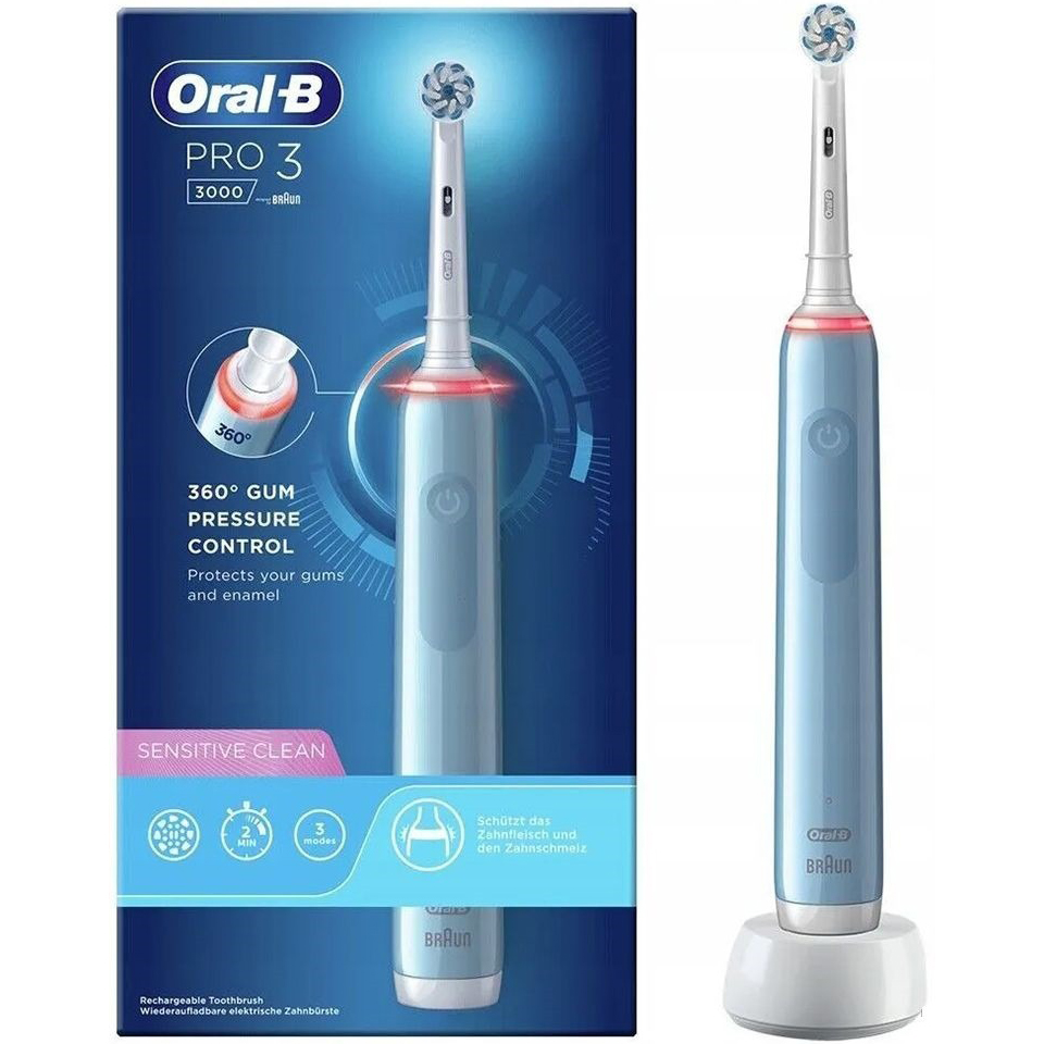 Зубна щітка BRAUN Oral-B PRO3 3000 D505.513.3 Sensitive Blue (90615858) Тип електрична зубна щітка