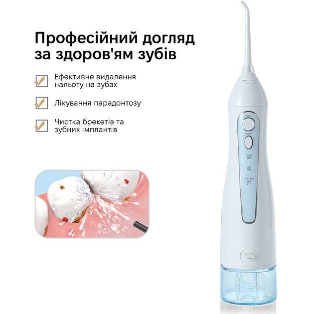 Ирригатор BITVAE Water Flosser White (BVF5020е-w) Тип ирригатор