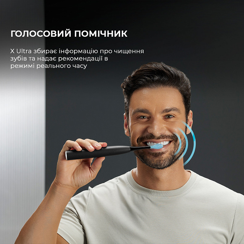 В Фокстрот Электрическая зубная щётка OCLEAN X Ultra Black (6970810556032)