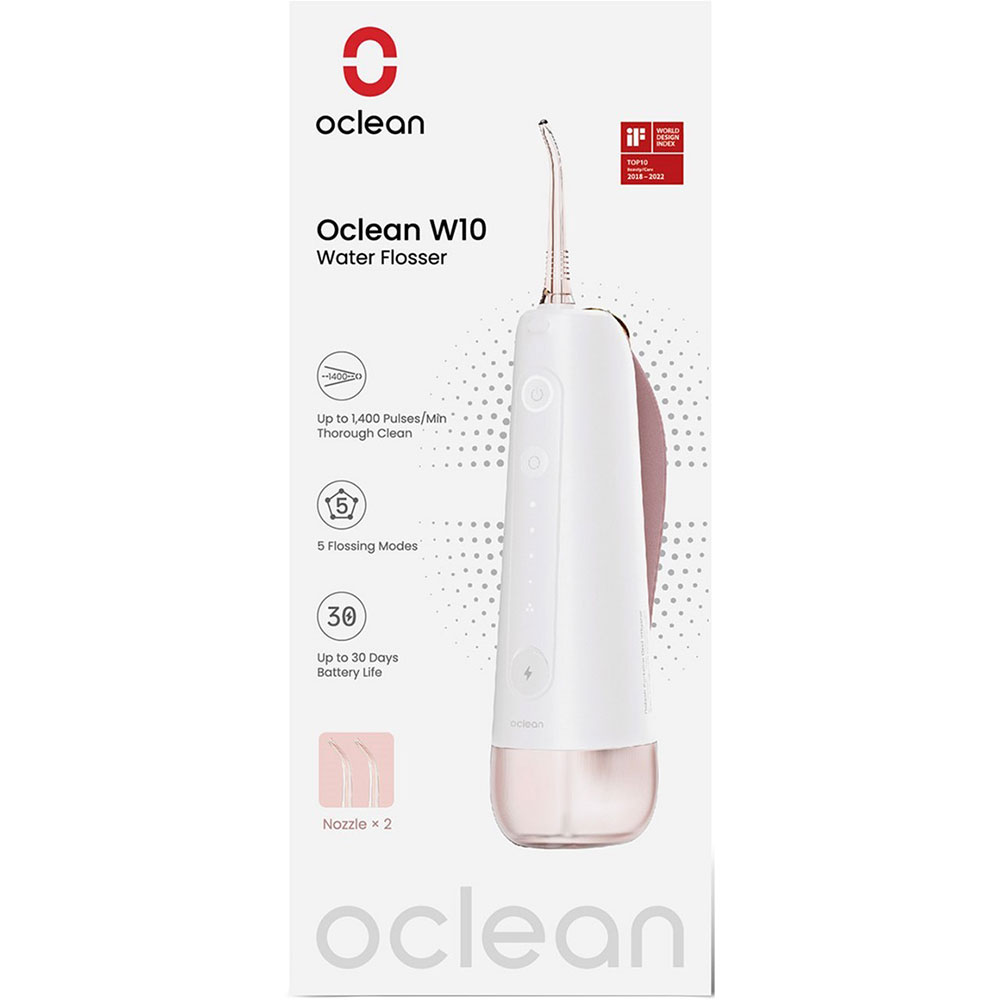 В Фокстрот Ирригатор OCLEAN W10 NEW-2 NOZZLES Pink (6970810555752)