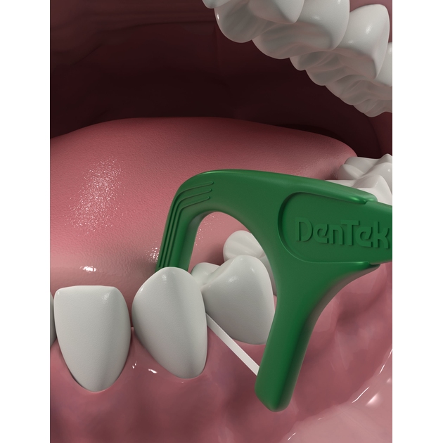 Зубна нитка DENTEK Флосс-зубочистки Освіжаюче очищення 75 шт (2.0032) Вікова група для дорослих