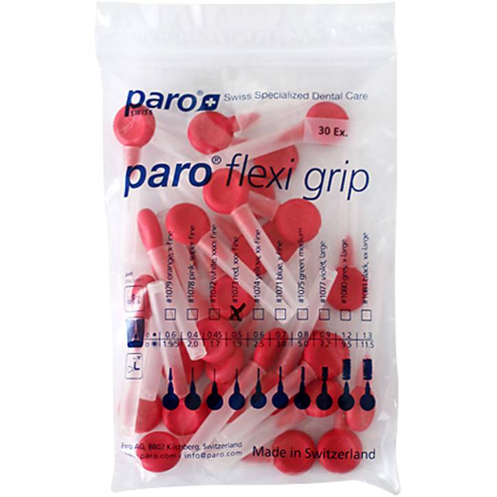 Міжзубні щітки PARO SWISS flexi grip xxx-тонкі 1.9 мм 30 шт (7.81073) Тип йоржик для зубів