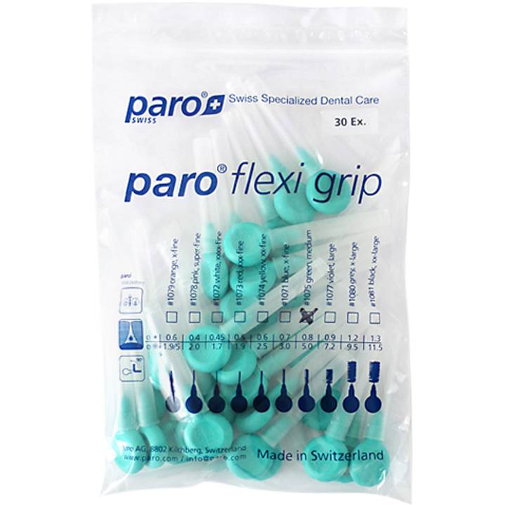 Межзубные щетки PARO SWISS flexi grip средние 5.0 мм 30 шт (7.81075) Тип ёршик для зубов