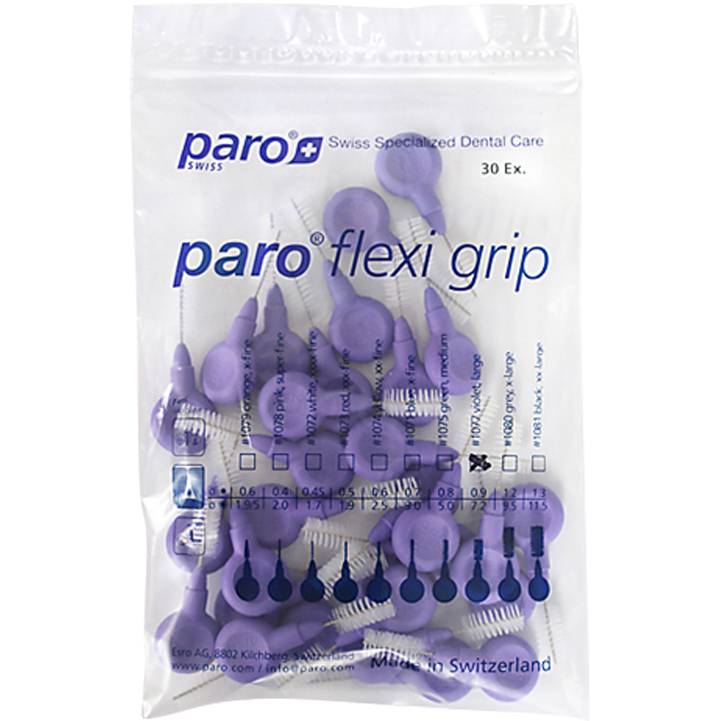 Міжзубні щітки PARO SWISS flexi grip великі 7.2 мм 30 шт (7.81077) Тип йоржик для зубів