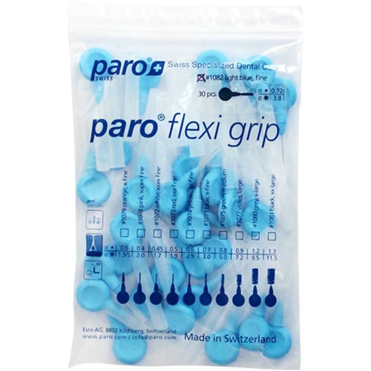 Межзубные щетки PARO SWISS flexi grip тонкие 3.8 мм 30 шт (7.81082) Тип ёршик для зубов