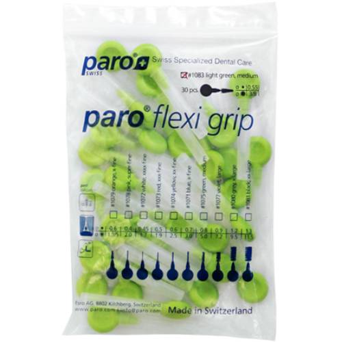 Міжзубні щітки PARO SWISS flexi grip середні конічні 3.0/8.0 мм 30 шт (7.81083) Тип йоржик для зубів