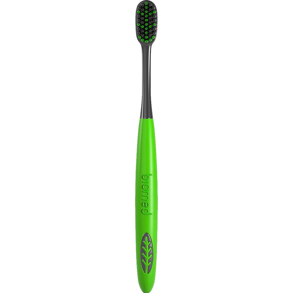 Зубная щетка BioMed Black Средняя Зеленая (4820018490732) Тип головки несъемная