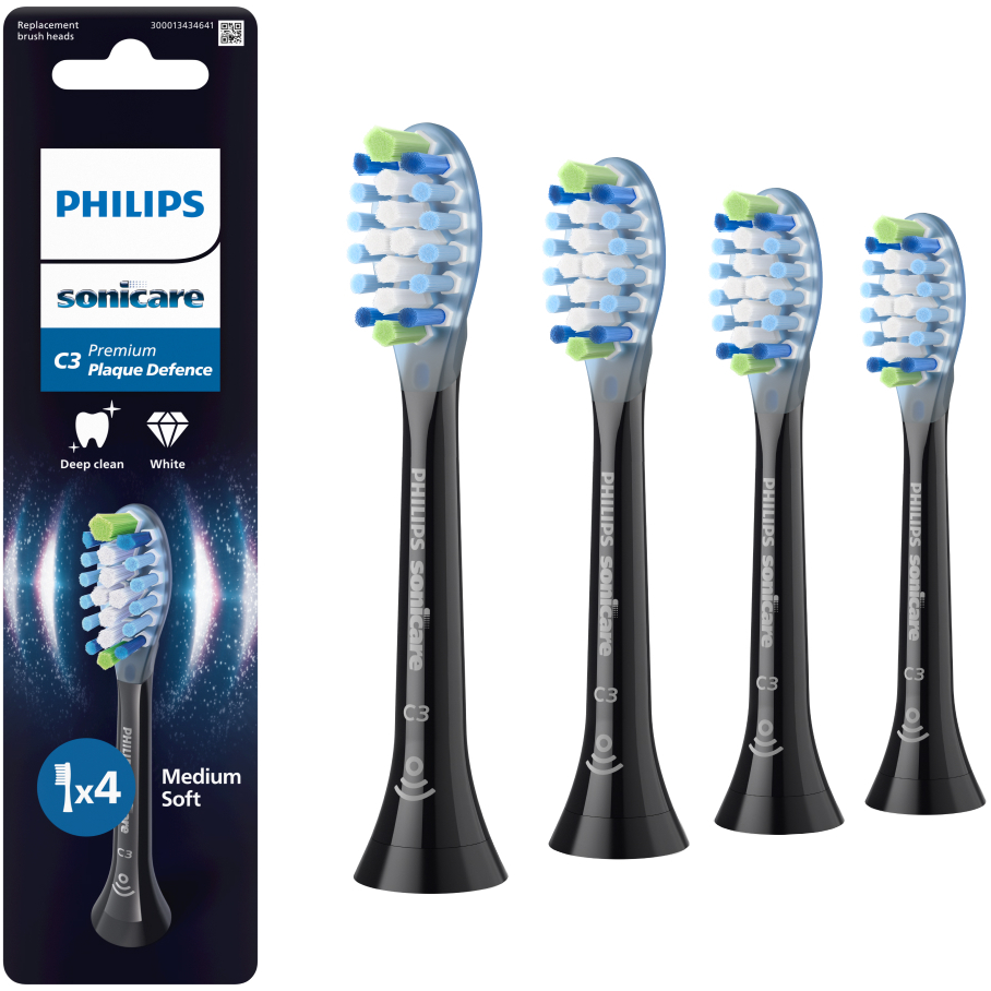 Набор насадок PHILIPS Sonicare HX9044/88 C3 Premium Plaque Defense 4 шт