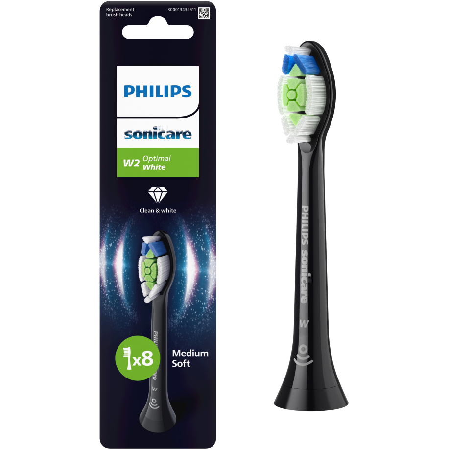 Набір насадок PHILIPS Sonicare W2 Optimal White 8 шт Black (HX6068/88)