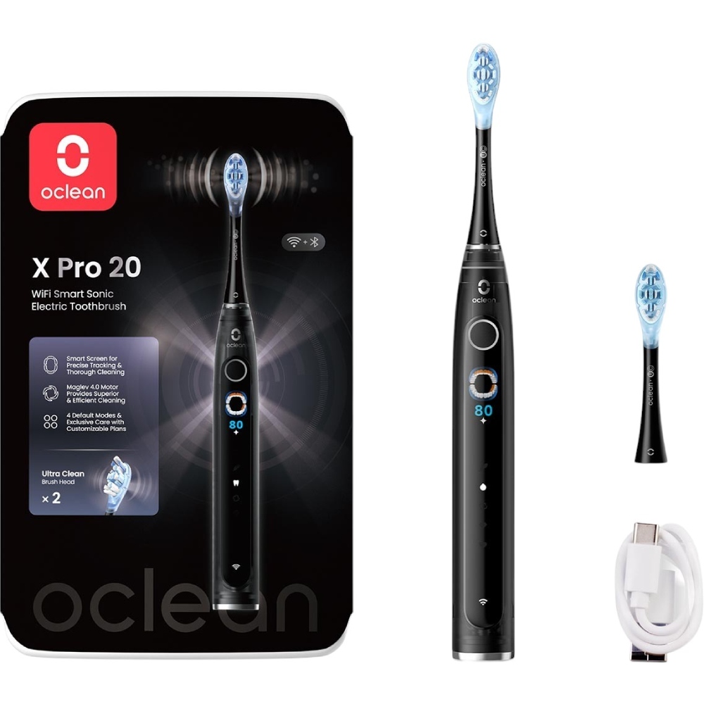 Зовнішній вигляд Електрична зубна щітка OCLEAN X Pro 20 Electric Toothbrush Black (6970810556940)