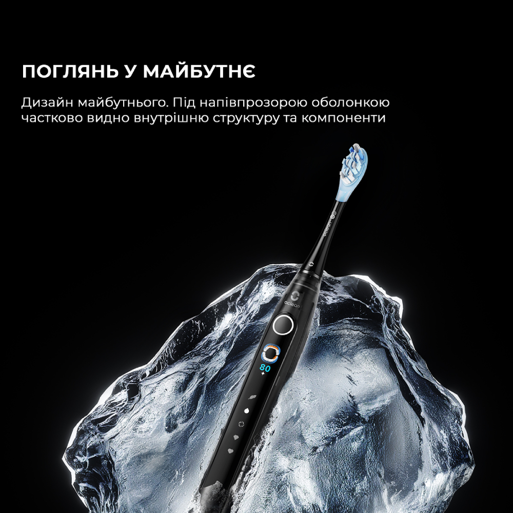Электрическая зубная щетка OCLEAN X Pro 20 Electric Toothbrush Black (6970810556940) Тип головки съемная