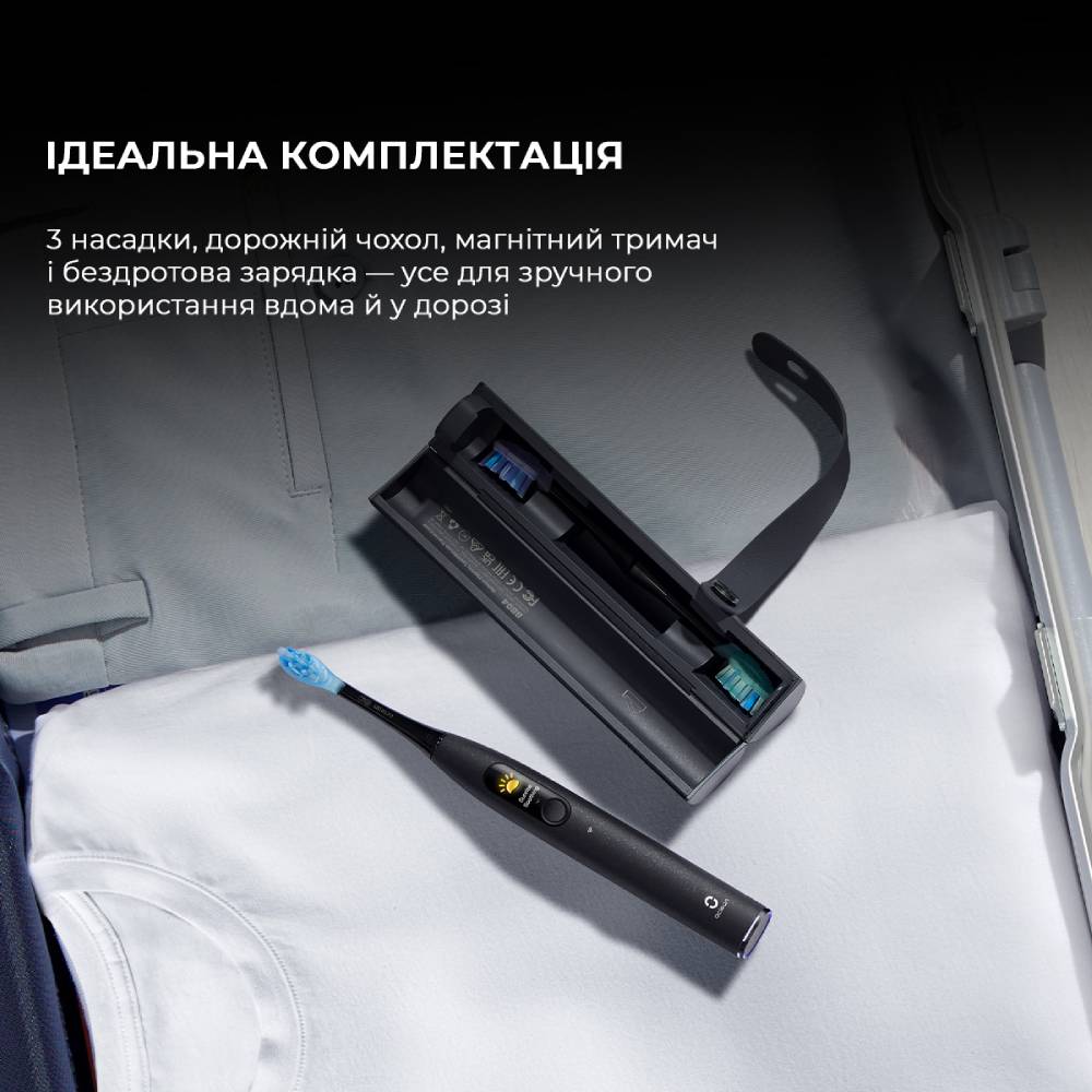 Изображение Электрическая зубная щетка OCLEAN X Ultra 20 Set Electric Toothbrush Black (6970810557107)