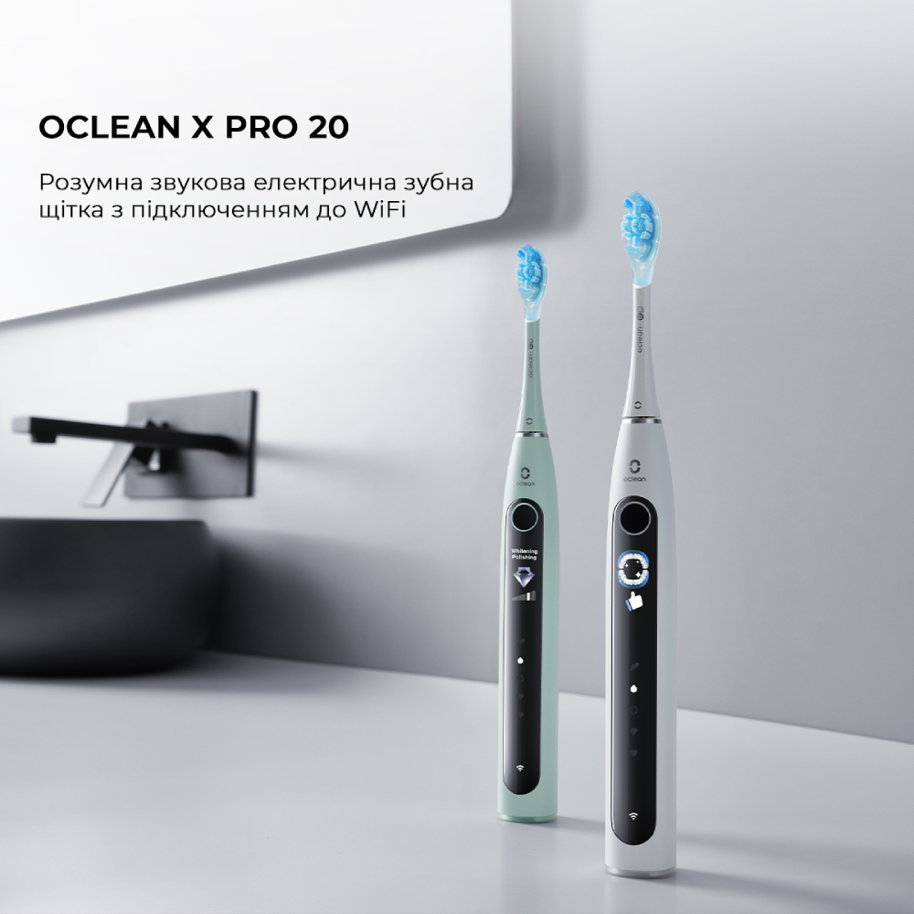 Зубная электрощетка OCLEAN X Pro 20 Electric Toothbrush Green (6970810556902) Тип электрическая зубная щетка