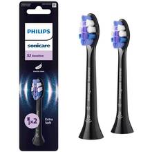 Набір насадок PHILIPS Sonicare S2 Sensitive 2 шт Black (HX6052/88)