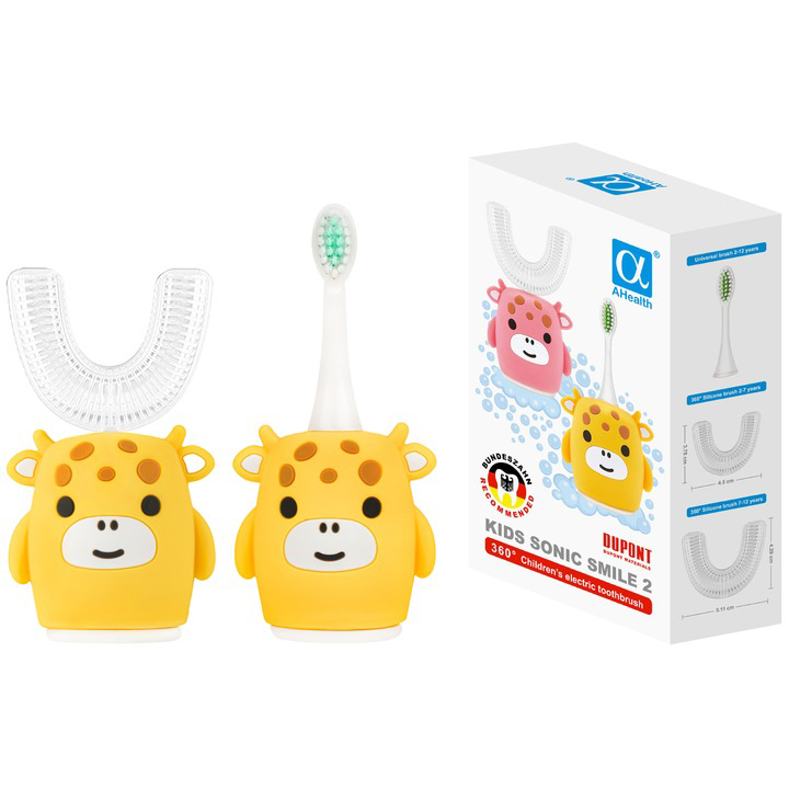 Зубная электрощетка AHEALTH KIDS SONIC SMILE 2 Yellow (AHkss2y) Зубная электрощетка AHEALTH KIDS SONIC SMILE 2 Yellow (AHkss2y)