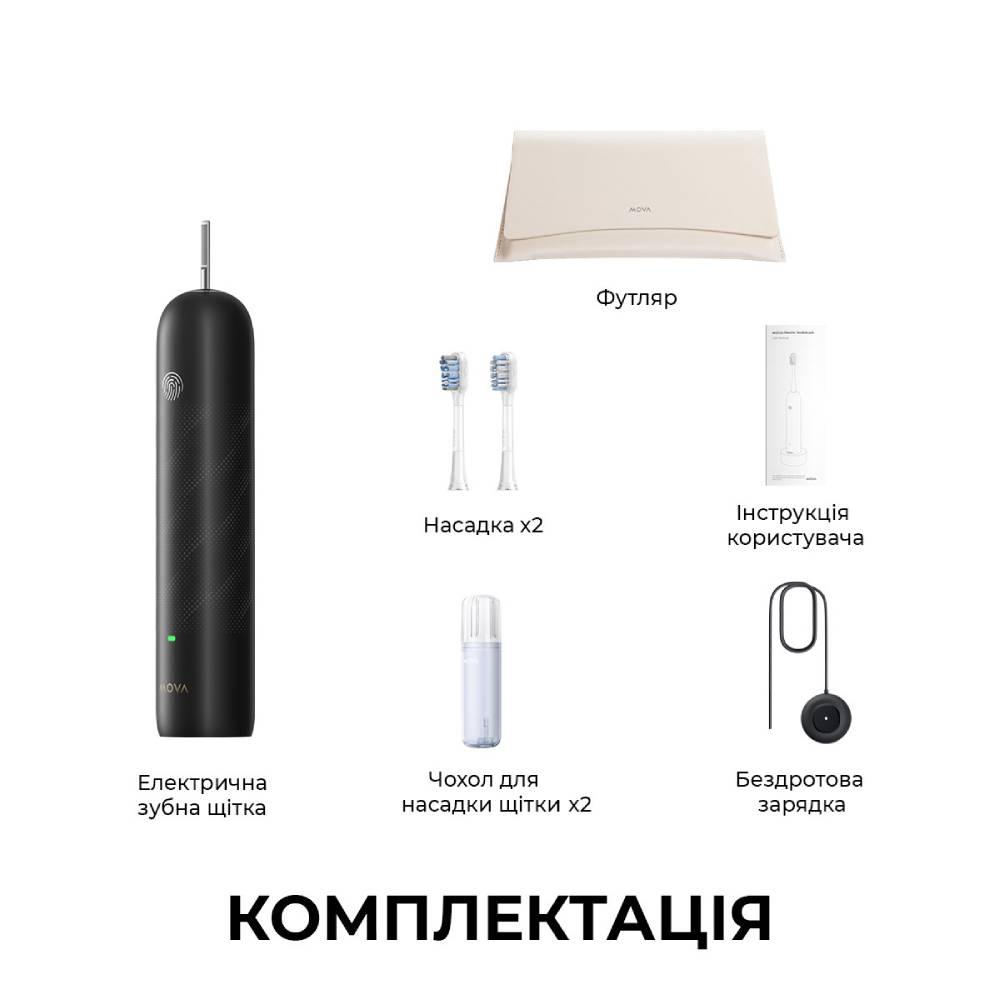 В Фокстрот Электрическая зубная щетка MOVA Fresh Pro Black (ATB15A-BK)